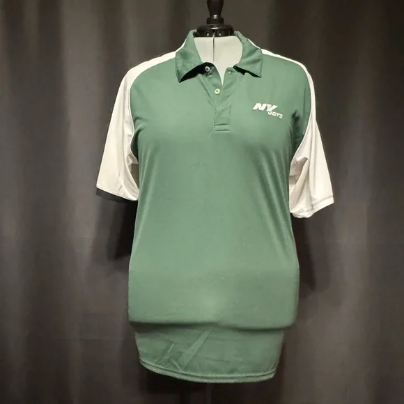 Reebok New York Jets Performance Polo Shirt Green White NFL Fan Top 2XL - Picture 2 of 7
